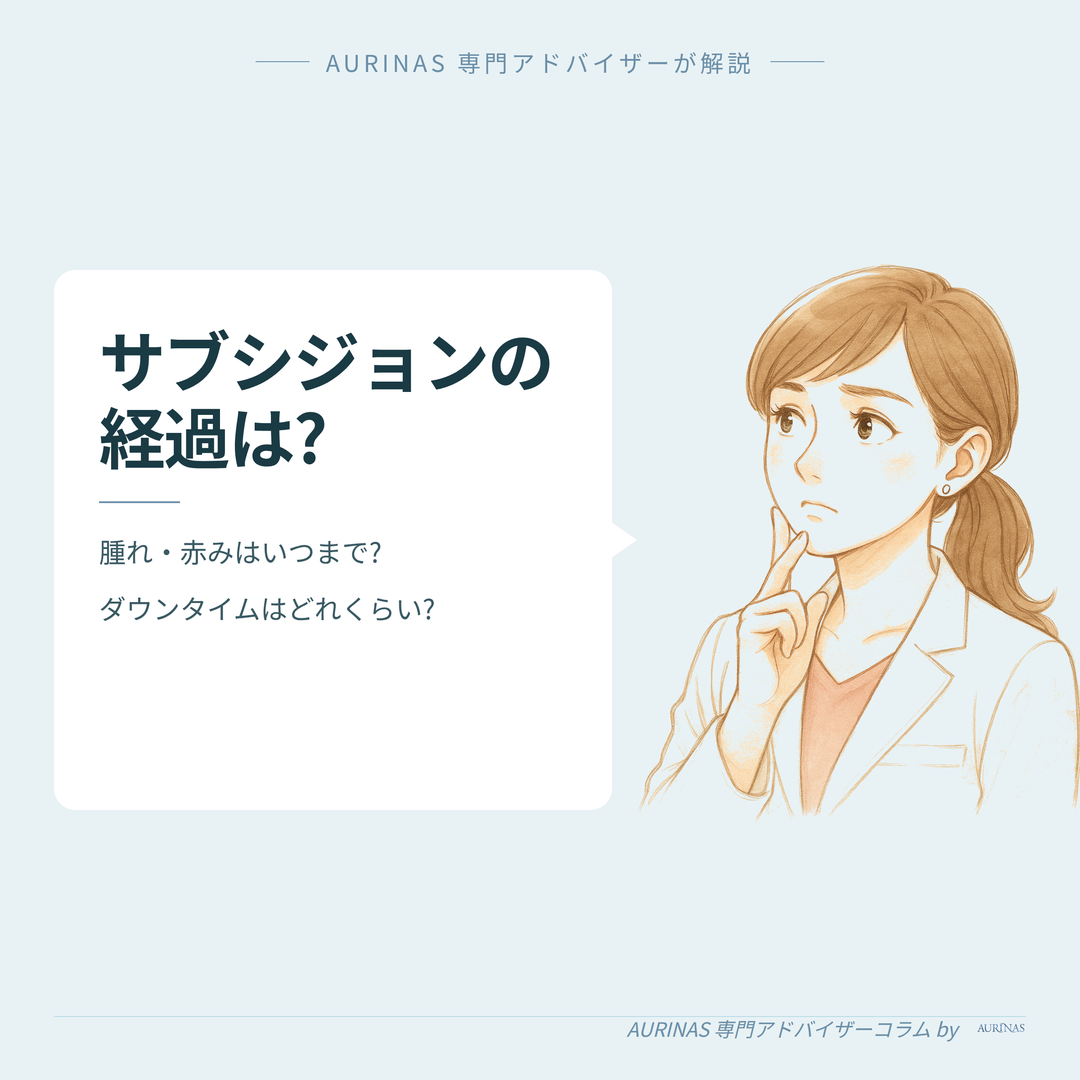 サブシジョンの経過：腫れ・内出血はいつまで？ のイメージ画像